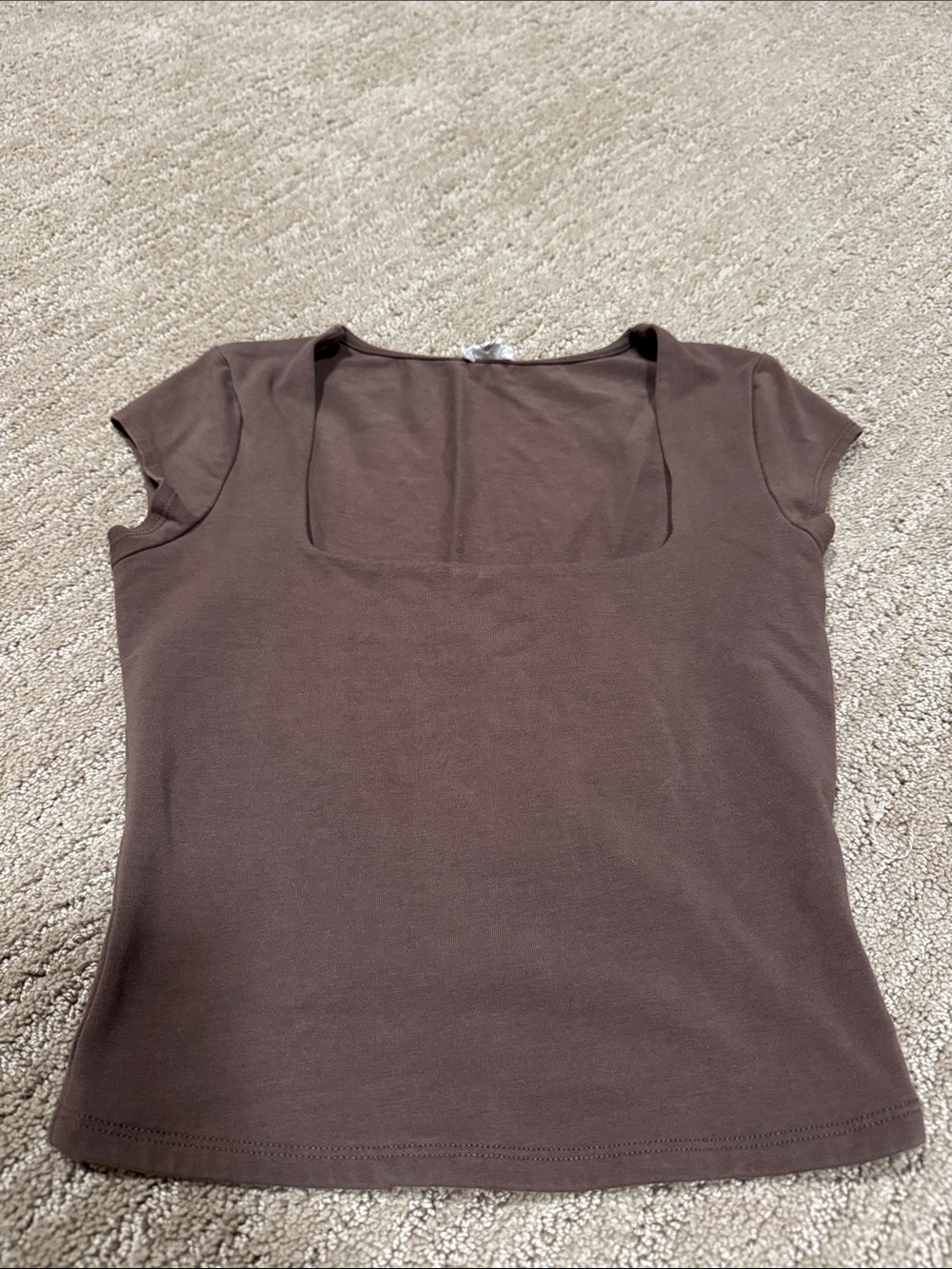 Garage Women’s Square Neck Short Sleeve Top - Brown